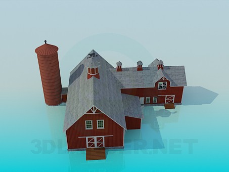modello 3D Azienda agricola - anteprima