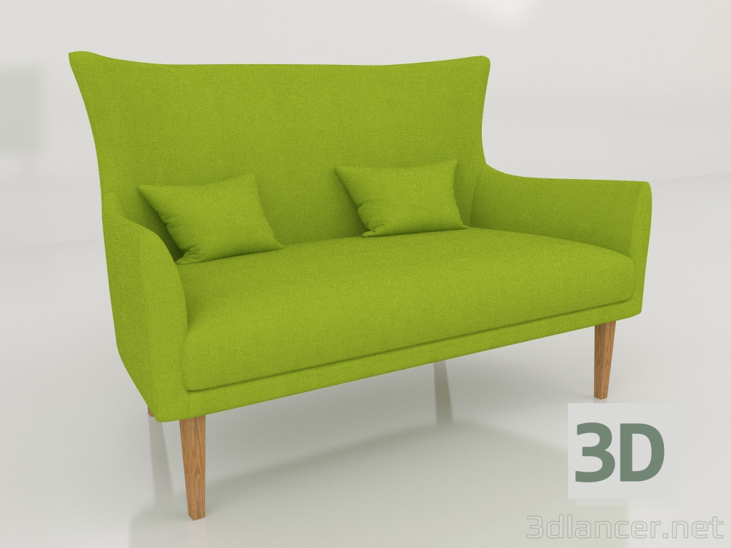 modèle 3D Canapé droit 2,5 places Eleganza - preview