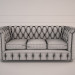 3d Chesterfield sofa snake skin model buy - render