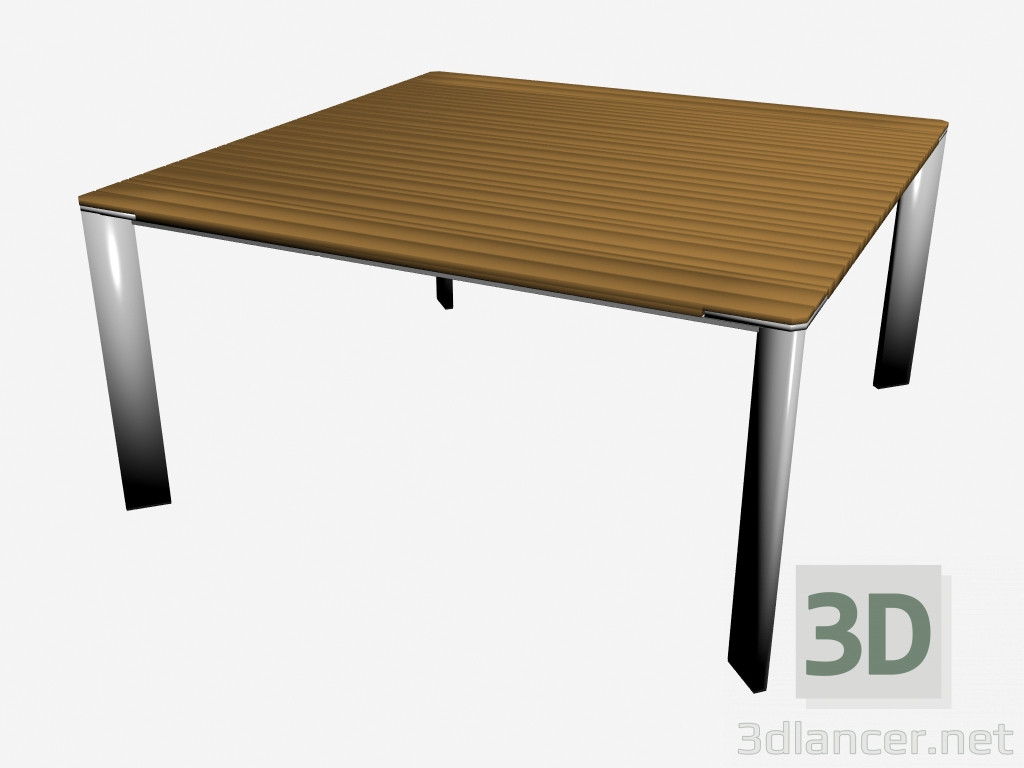 3D modeli Gün batımı yemek masası (150 x 150 ahşap) - önizleme