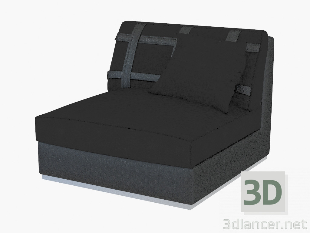 3D Modell Das mittlere Element des Sofa ist Golden (100) - Vorschau