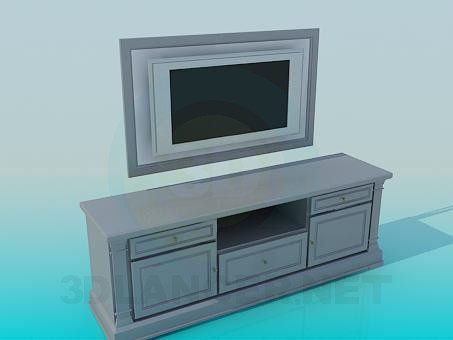 Modelo 3d Mesa de TV - preview