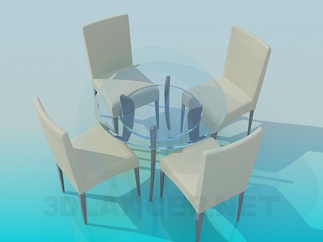 modèle 3D Table à thé - preview