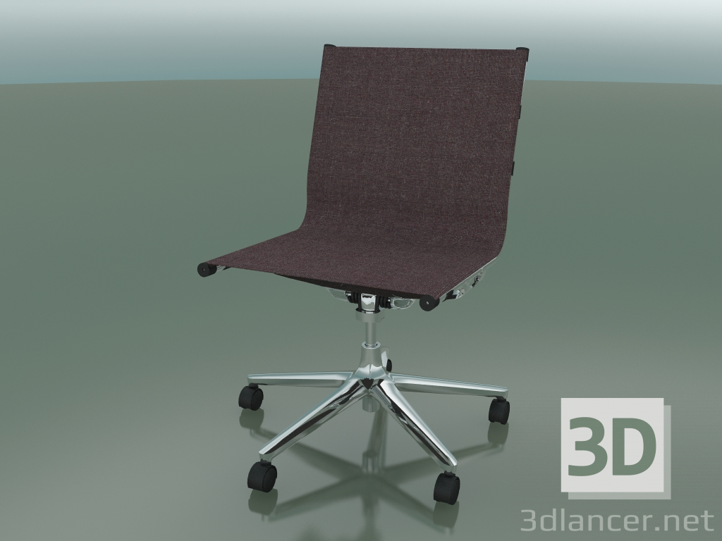 3d model 5-wheel swivel chair with fabric upholstery (1210) - preview