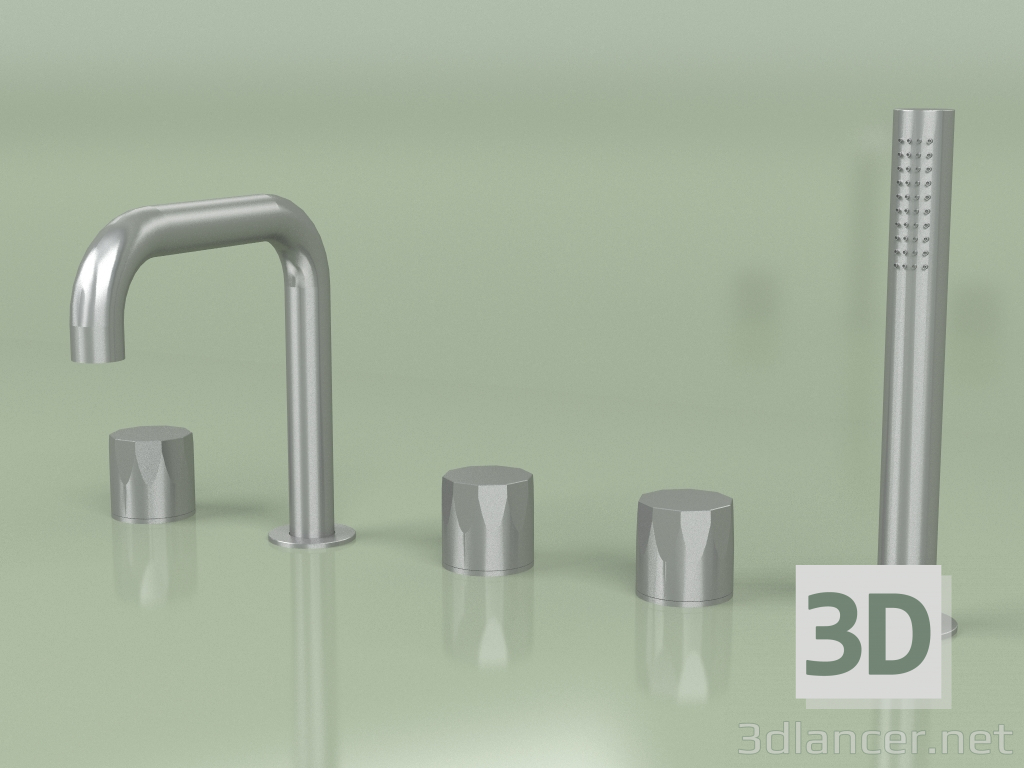 3d model Hydro-progressive mixer with 3-hole hand shower (15 95, AS) - preview