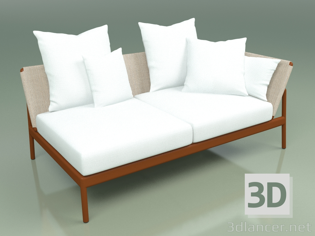 modello 3D Modulo divano sinistro 005 (Metal Rust, Batyline Sand) - anteprima