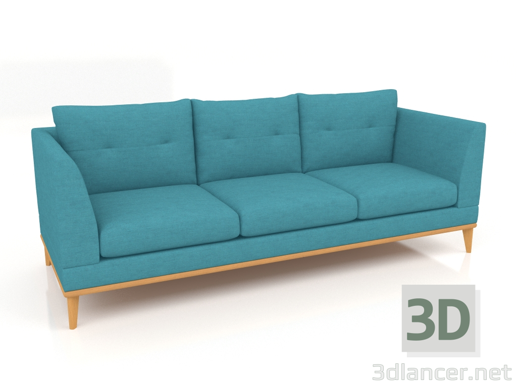 3D modeli Estar düz 4 kişilik kanepe - önizleme