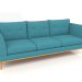 3d модель Эстар прямой диван 4-местный – превью