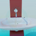 3d model Wide basin - preview
