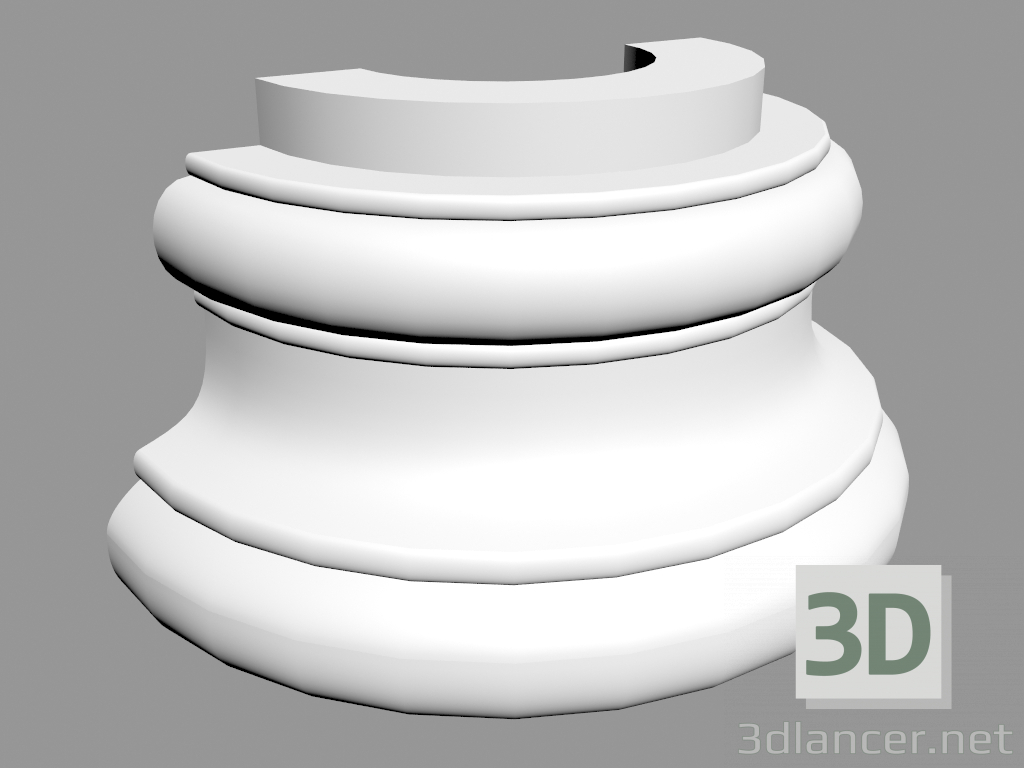 modello 3D Semicolonna (base) L9320 - anteprima