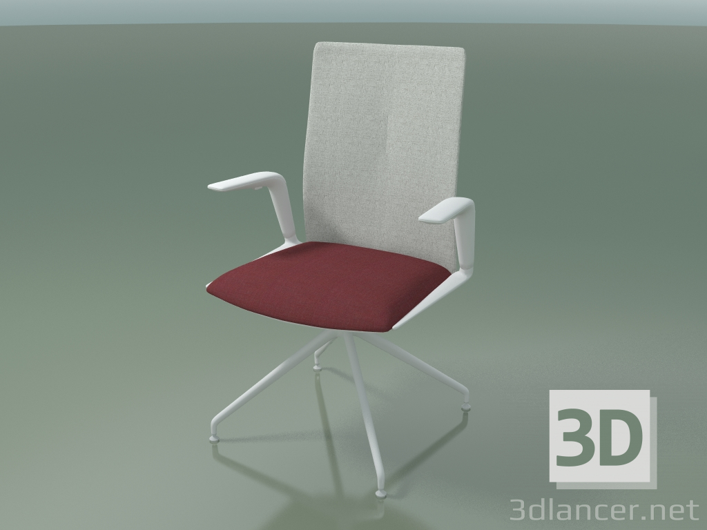 3D Modell Stuhl 4818 (auf einer Überführung, rotierend, mit Polsterung - Stoff und Netz, V12) - Vorschau