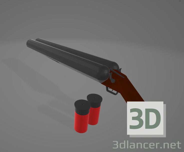 Escopeta de doble cañón 3D modelo Compro - render