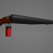 3d Double barrel shotgun model buy - render