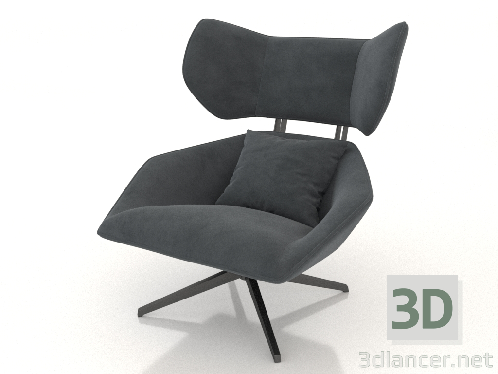 3D Modell Sessel Boston (Graphit) - Vorschau