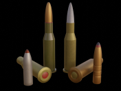 Set of 7.62x54 caliber cartridges