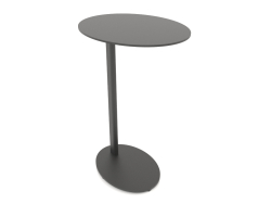 Table de chevet ovale MONO (parallèle au piètement, 35X45X65)