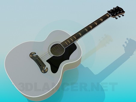 3d model Guitarra acústica - vista previa