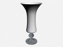 Vaso em vidro-tronco vaso Art Deco vidro preto