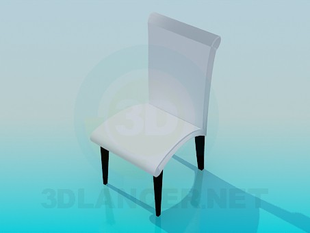 3D modeli Sandalye beyaz - önizleme