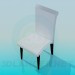 3D Modell Stuhl weiß - Vorschau
