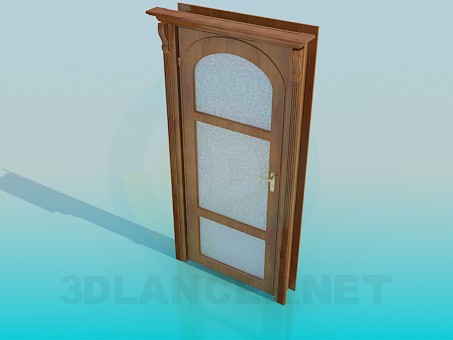 3d модель Дверь межкомнатная со стеклом – превью