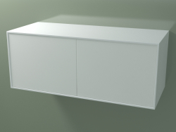 Double box (8AUEBB03, Glacier White C01, HPL P01, L 120, P 50, H 48 cm)