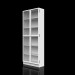 modello 3D Manganello libreria porte con Ikea oksberg - anteprima