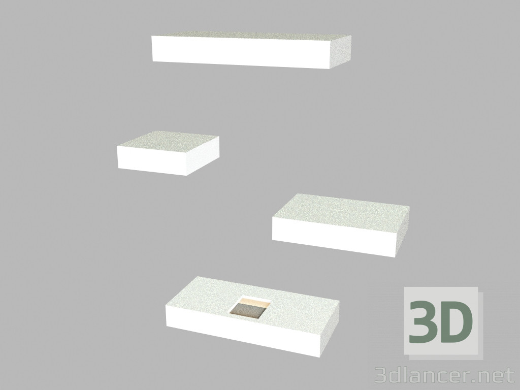 3d model Wall-mounted luminaire 7762 - preview