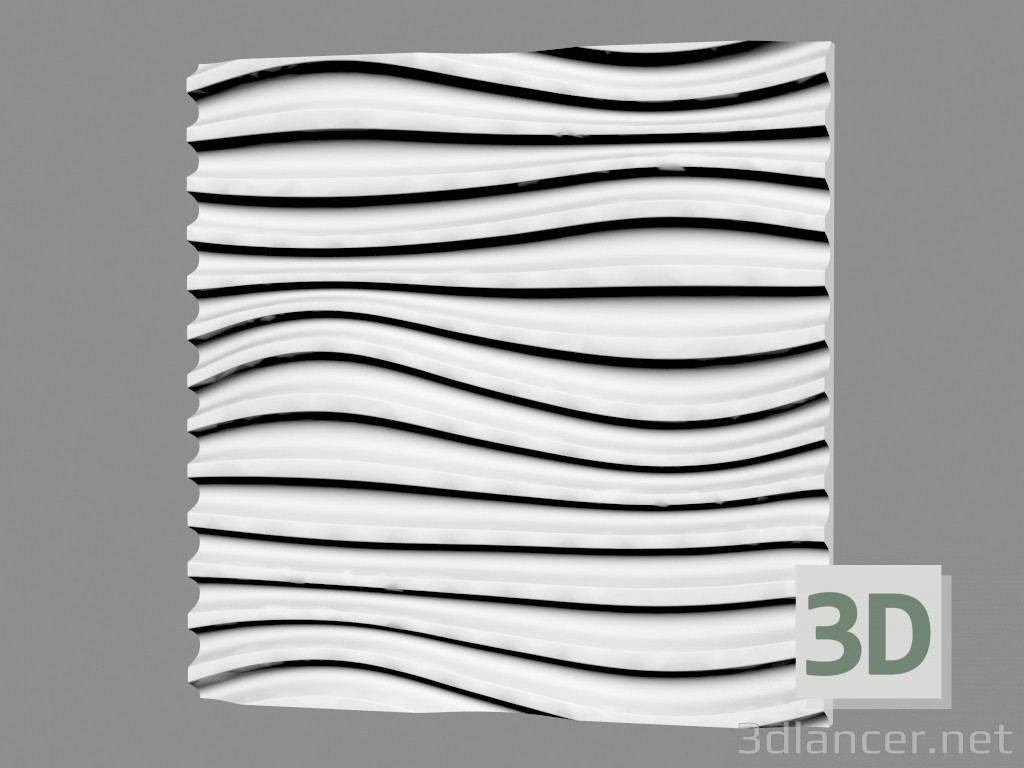 modello 3D Pannello murale in gesso (articolo 147) - anteprima