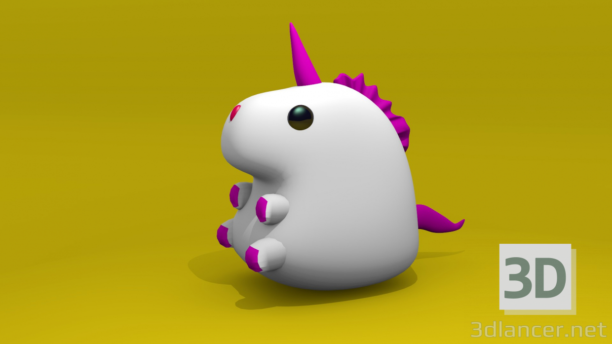 modello 3D unicorno - anteprima