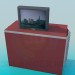 modèle 3D Table de chevet avec TV SONY - preview