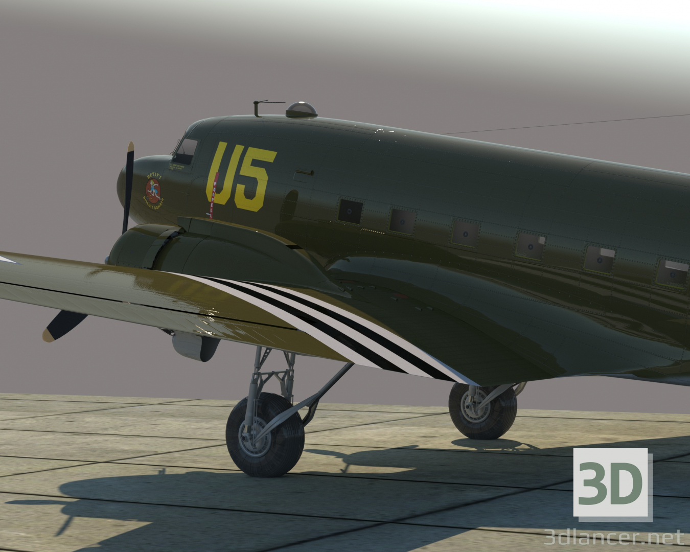 modèle 3D de C-47 «Skytrain» acheter - rendu