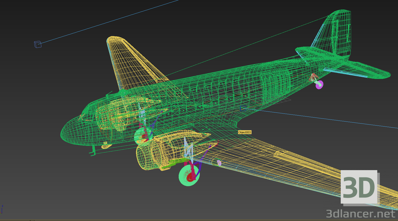 C-47 "Skytrain" 3D modelo Compro - render