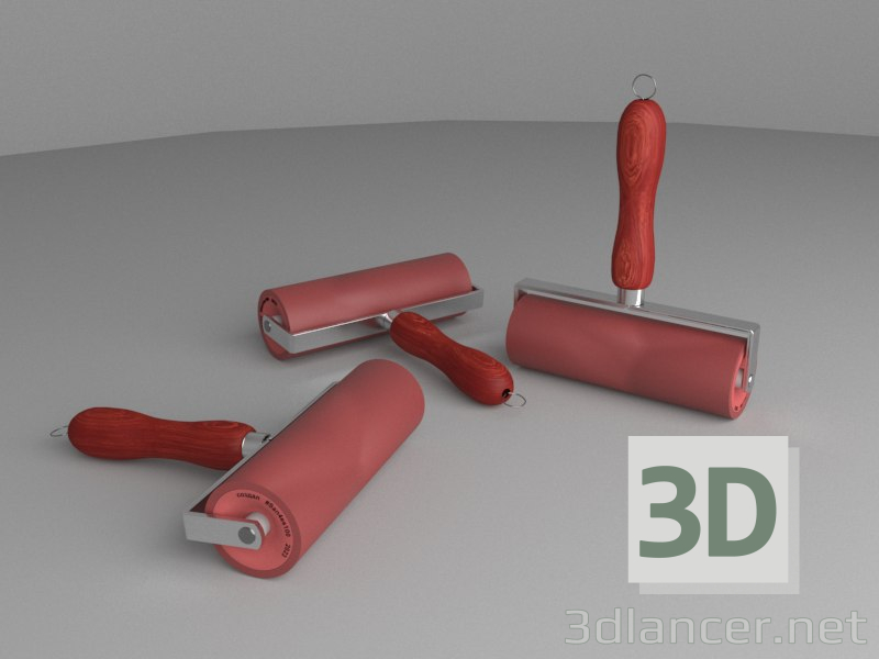 modello 3D rullo in silicone - anteprima