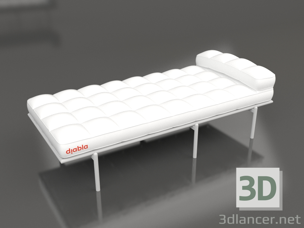 3D Modell Liegestuhl (Grau) - Vorschau