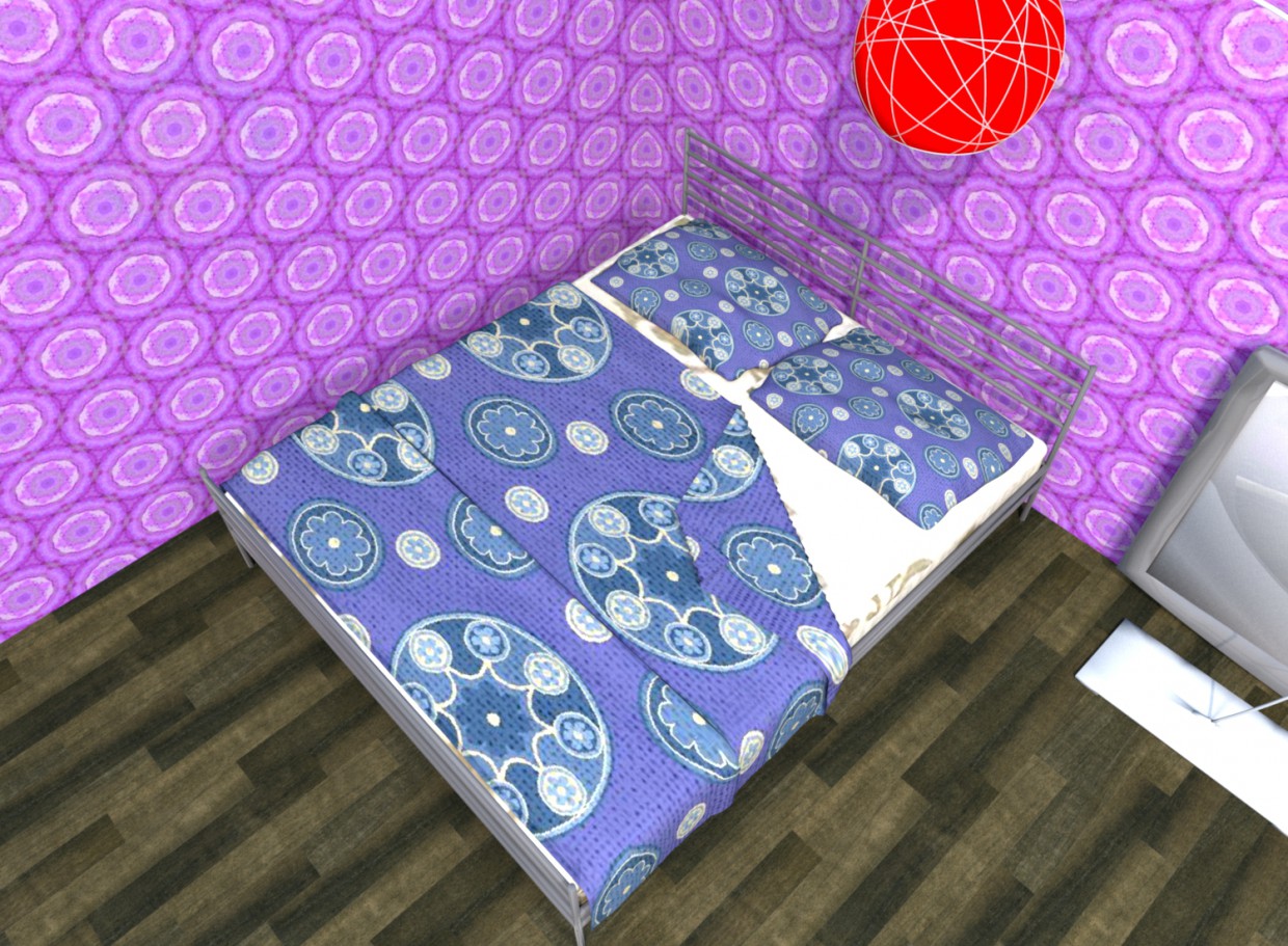 3d model bed sleep - preview