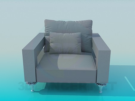 3d модель Широкое кресло – превью