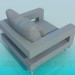 3D modeli Geniş koltuk - önizleme