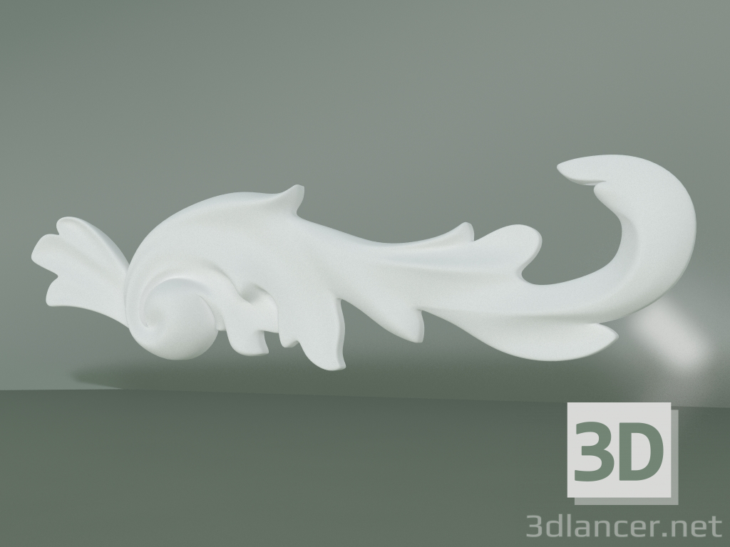 modello 3D Elemento decorativo in stucco ED039-2 - anteprima