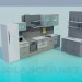 3D Modell Möbel für die Küche - Vorschau