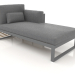 3d model Modular sofa, section 2 right, high back (Anthracite) - preview