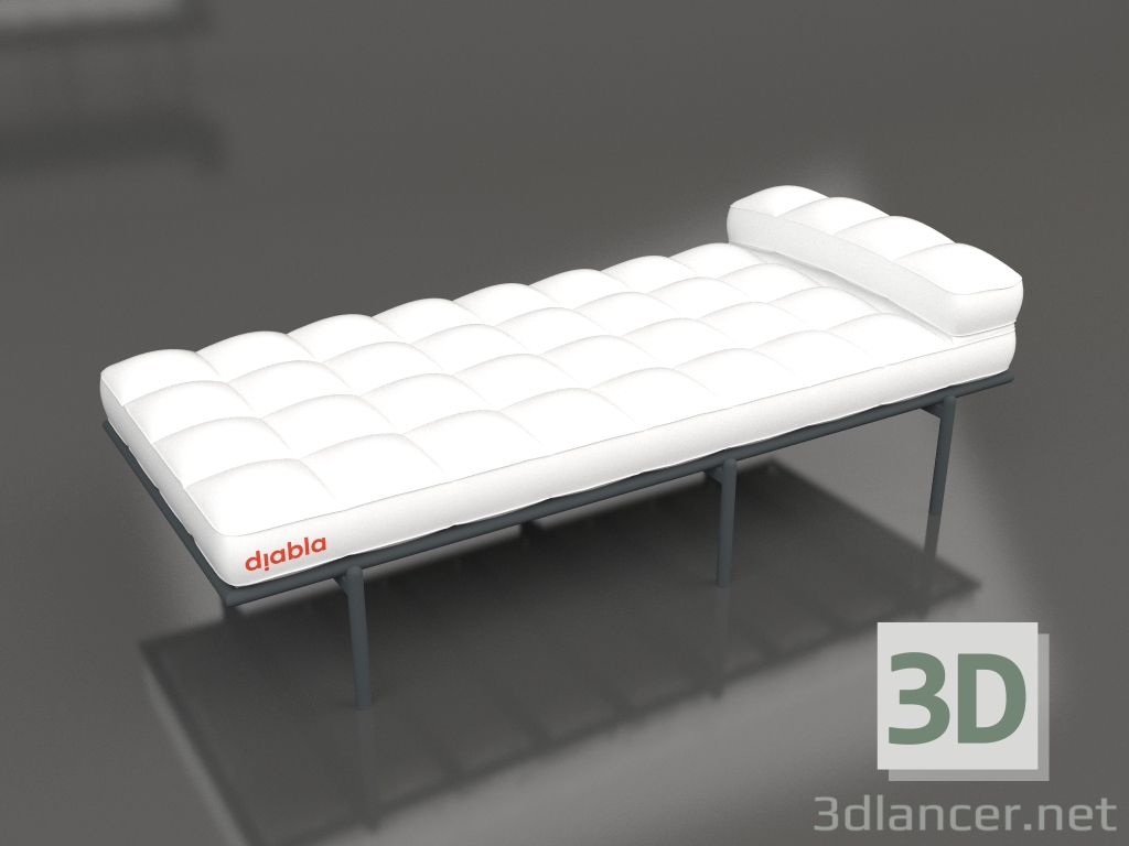 modello 3D Sedia a sdraio (Antracite) - anteprima