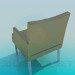 3d модель стул с подлокотниками – превью