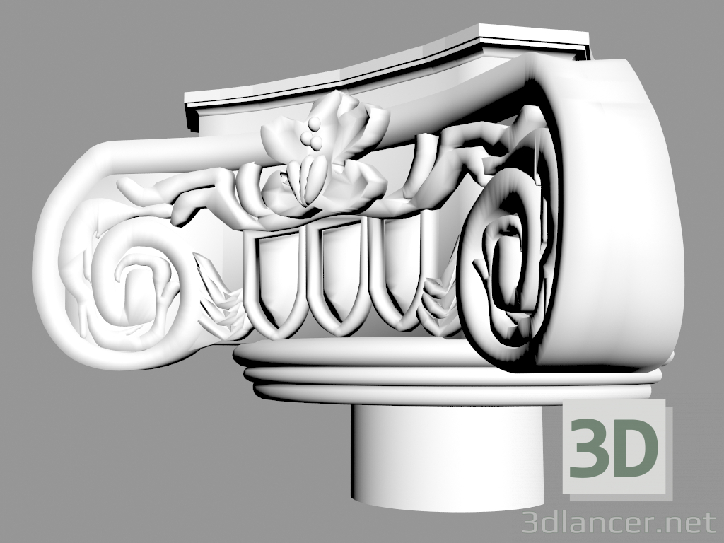 modèle 3D Semicolumn (capital) L9327 - preview