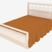 3D modeli Çift kişilik yatak, açık renk - önizleme