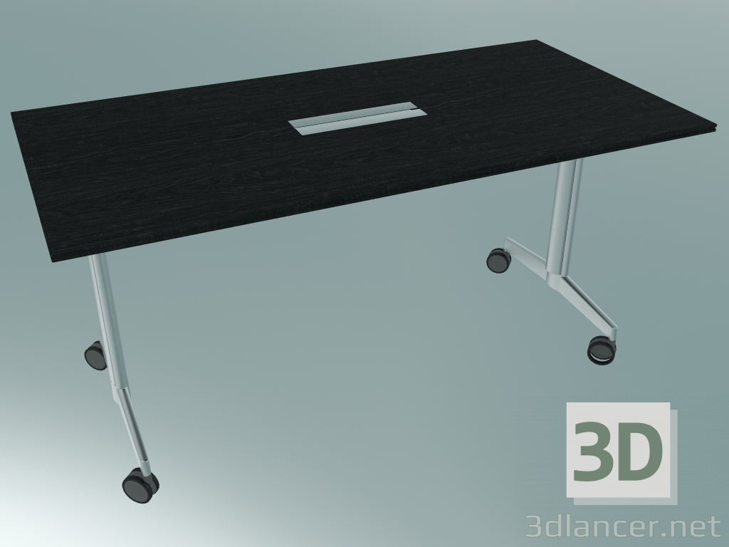 3D modeli T-bacak tarzı masa dikdörtgen (1500x750, 740mm) - önizleme