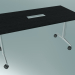 3d model T-leg style table rectangular (1500x750, 740mm) - preview
