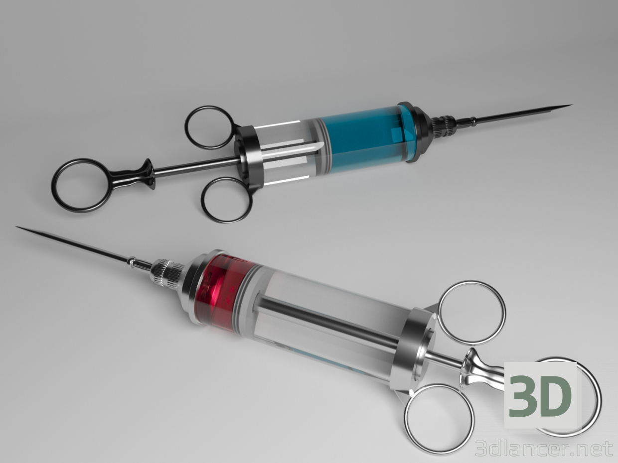 3d model syringe - preview