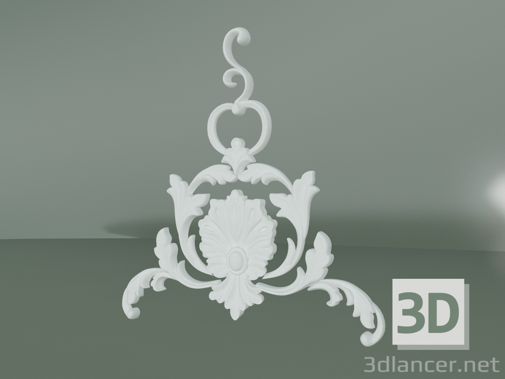 modello 3D Elemento decorativo in stucco ED040 - anteprima