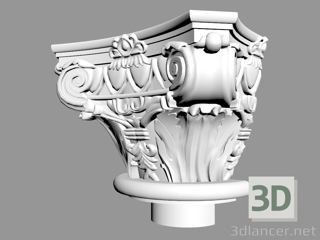 modèle 3D Semicolumn (capital) L9328 - preview